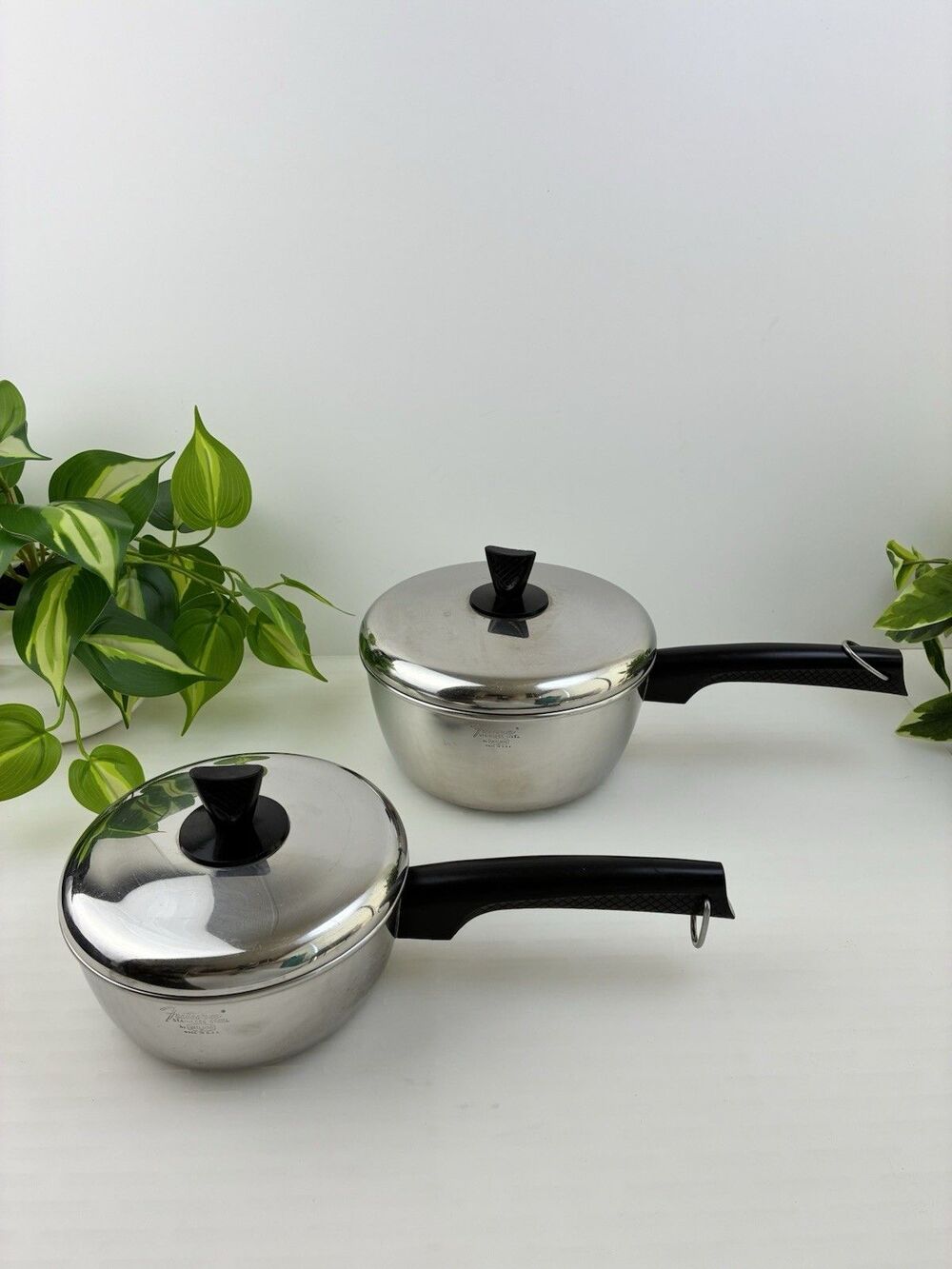 Sauce Pans Pots Stainless Steel West Bend Cookware Set Vintage Futura Retro USA